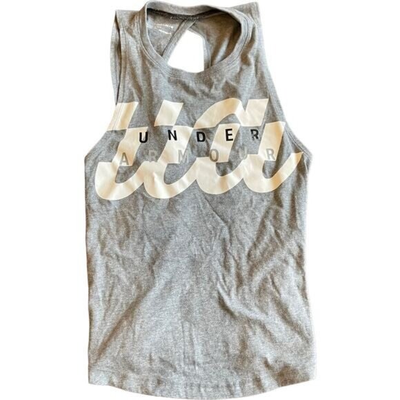 Under Armour Gray Loose HeatGear Tank Top Youth Medium - Picture 1 of 4